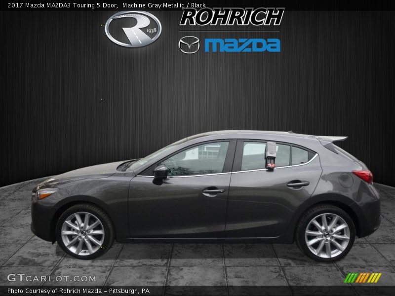 Machine Gray Metallic / Black 2017 Mazda MAZDA3 Touring 5 Door