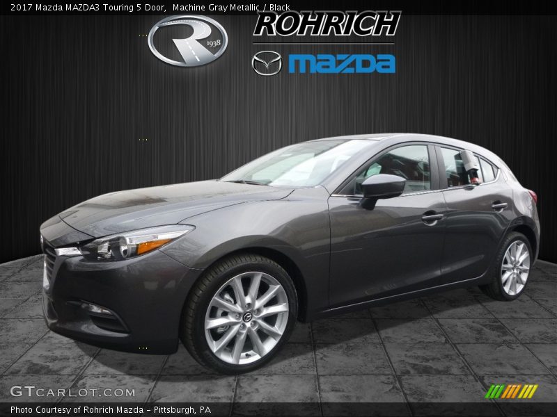 Machine Gray Metallic / Black 2017 Mazda MAZDA3 Touring 5 Door