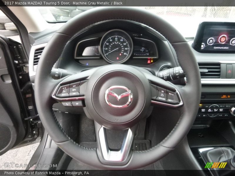 Machine Gray Metallic / Black 2017 Mazda MAZDA3 Touring 5 Door