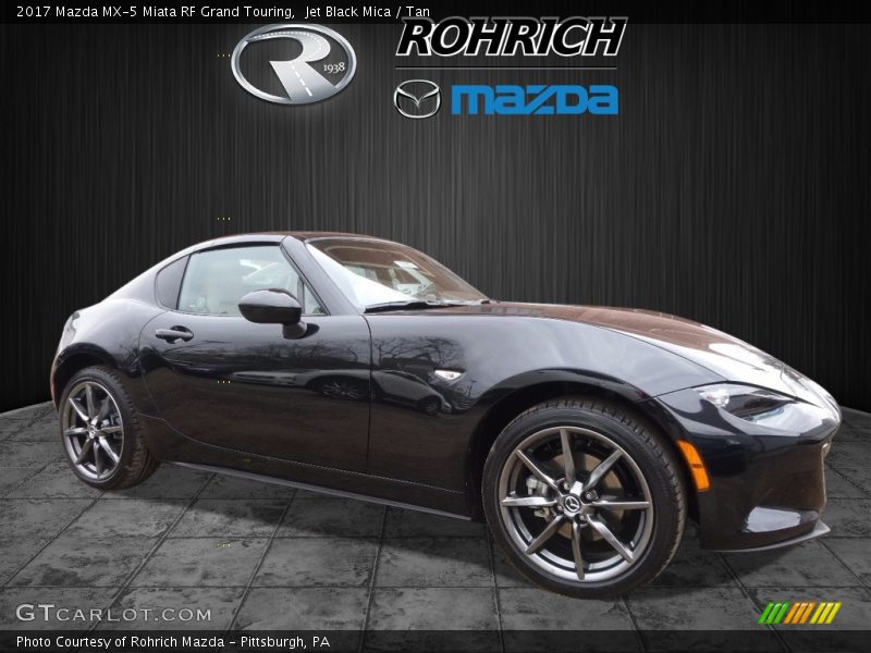 Jet Black Mica / Tan 2017 Mazda MX-5 Miata RF Grand Touring