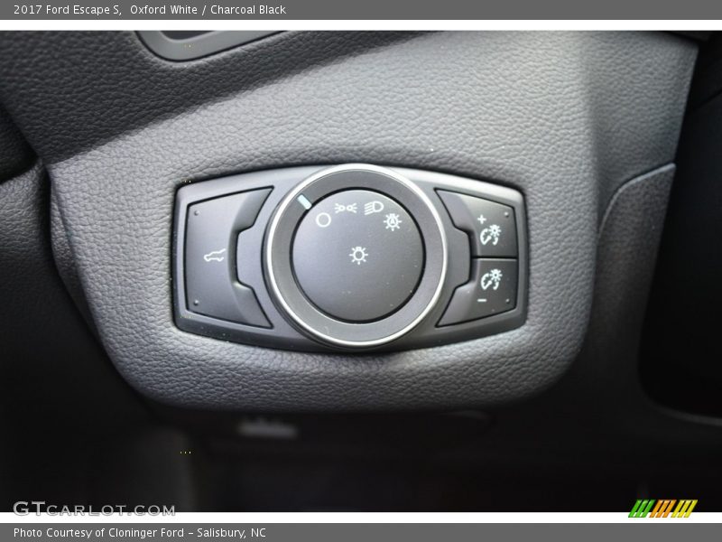 Oxford White / Charcoal Black 2017 Ford Escape S