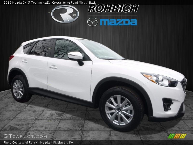 Crystal White Pearl Mica / Black 2016 Mazda CX-5 Touring AWD