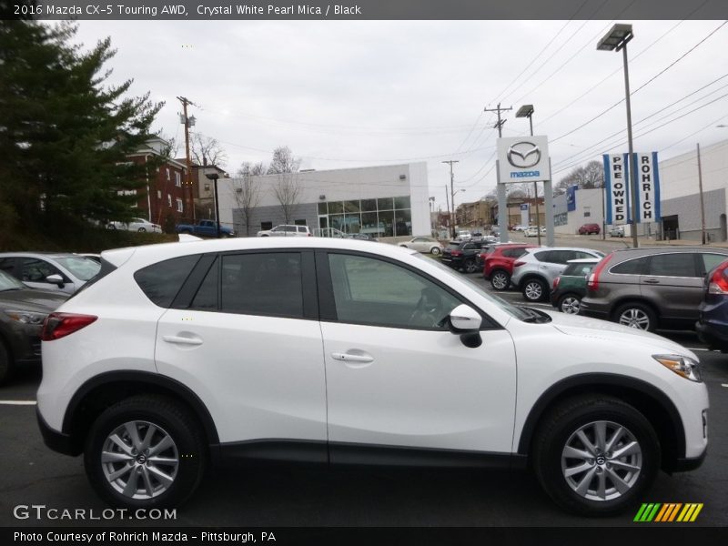 Crystal White Pearl Mica / Black 2016 Mazda CX-5 Touring AWD