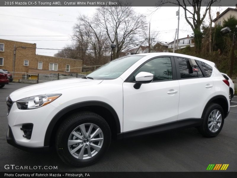 Crystal White Pearl Mica / Black 2016 Mazda CX-5 Touring AWD