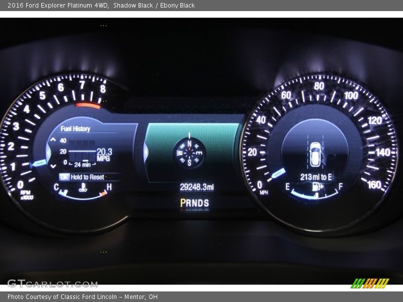  2016 Explorer Platinum 4WD Platinum 4WD Gauges