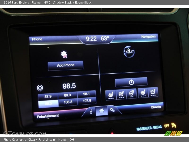 Shadow Black / Ebony Black 2016 Ford Explorer Platinum 4WD