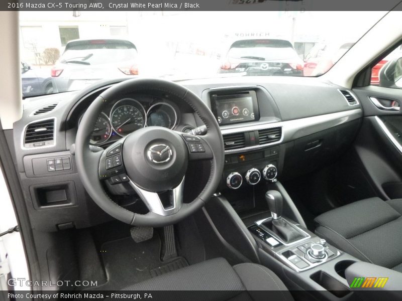 Crystal White Pearl Mica / Black 2016 Mazda CX-5 Touring AWD