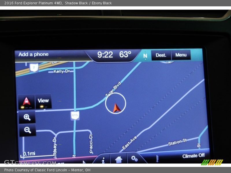 Navigation of 2016 Explorer Platinum 4WD
