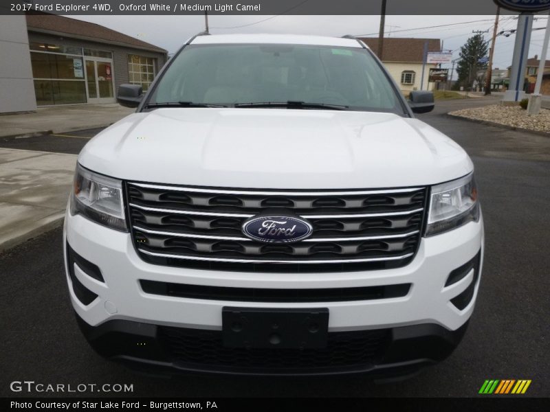Oxford White / Medium Light Camel 2017 Ford Explorer 4WD