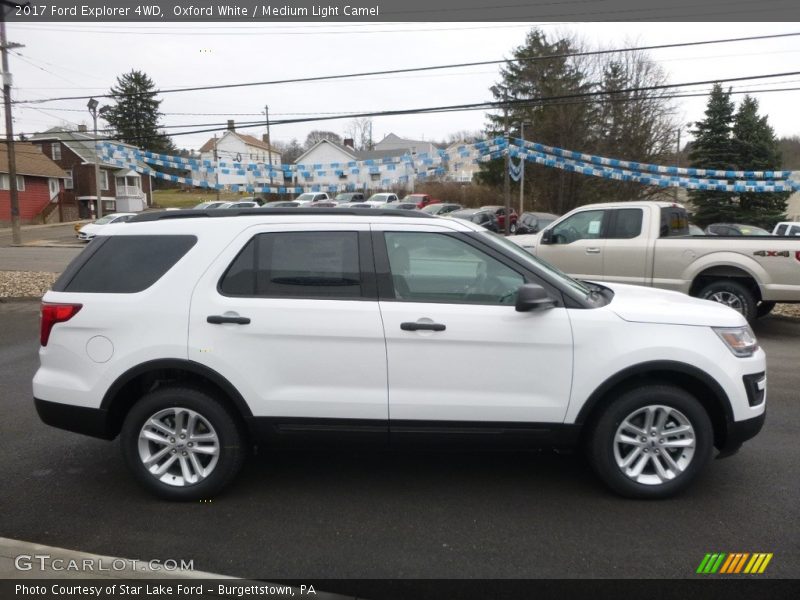 Oxford White / Medium Light Camel 2017 Ford Explorer 4WD