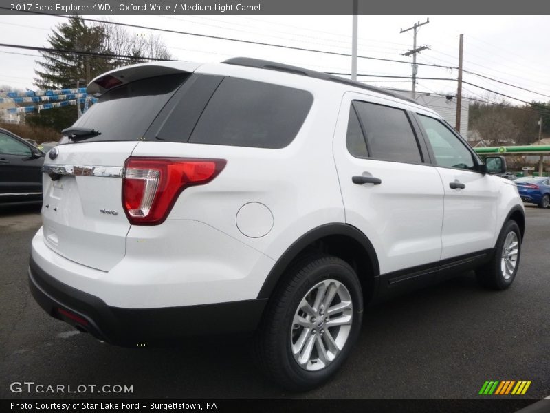 Oxford White / Medium Light Camel 2017 Ford Explorer 4WD