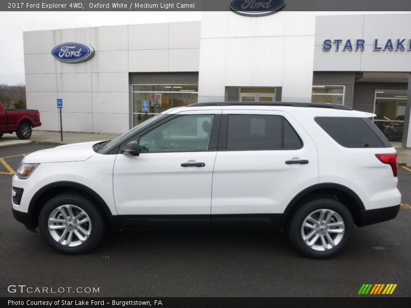 Oxford White / Medium Light Camel 2017 Ford Explorer 4WD