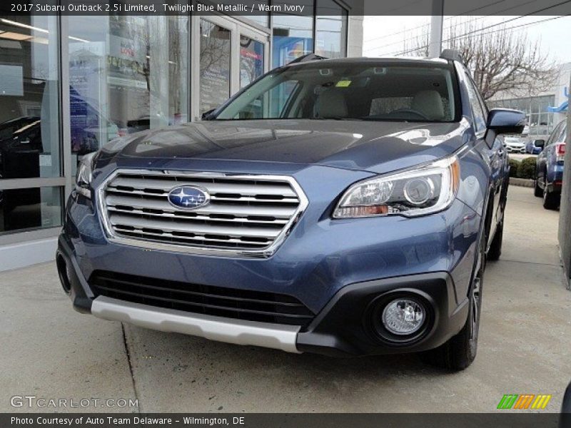 Twilight Blue Metallic / Warm Ivory 2017 Subaru Outback 2.5i Limited