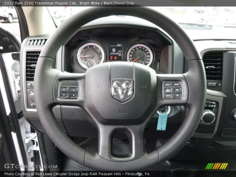 Bright White / Black/Diesel Gray 2017 Ram 1500 Tradesman Regular Cab