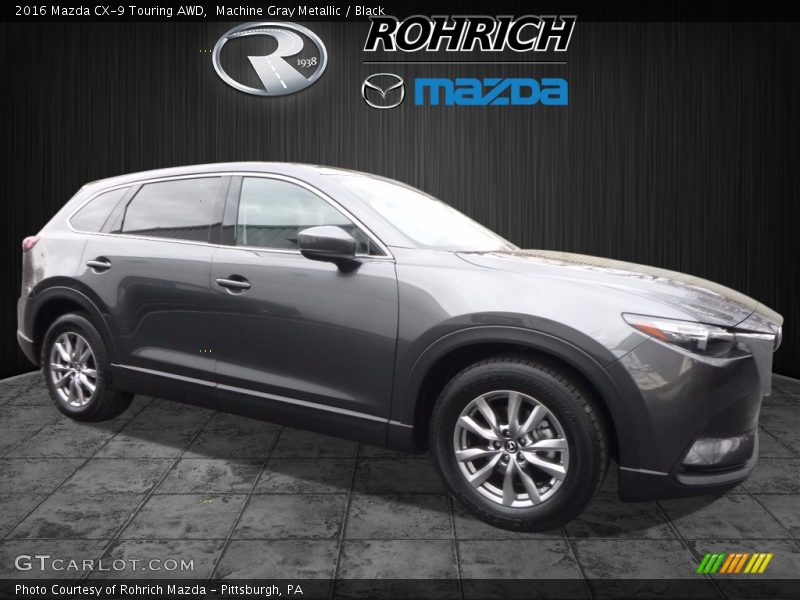Machine Gray Metallic / Black 2016 Mazda CX-9 Touring AWD