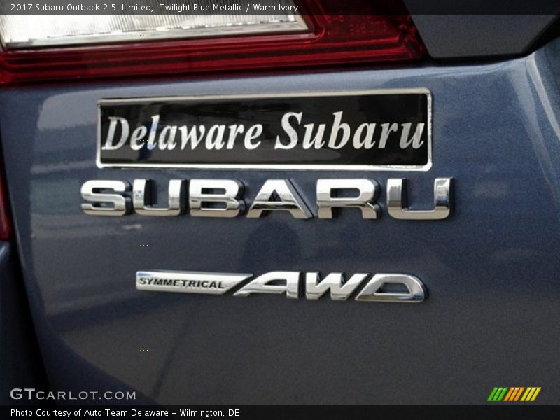 Twilight Blue Metallic / Warm Ivory 2017 Subaru Outback 2.5i Limited
