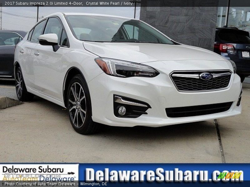 Crystal White Pearl / Ivory 2017 Subaru Impreza 2.0i Limited 4-Door