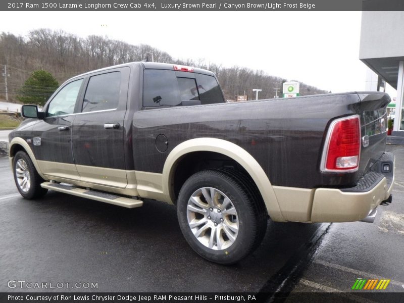 Luxury Brown Pearl / Canyon Brown/Light Frost Beige 2017 Ram 1500 Laramie Longhorn Crew Cab 4x4