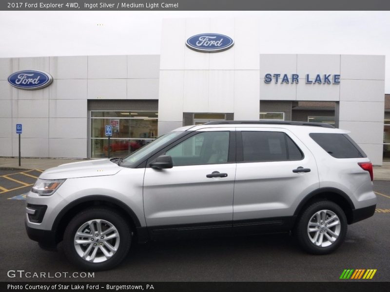 Ingot Silver / Medium Light Camel 2017 Ford Explorer 4WD