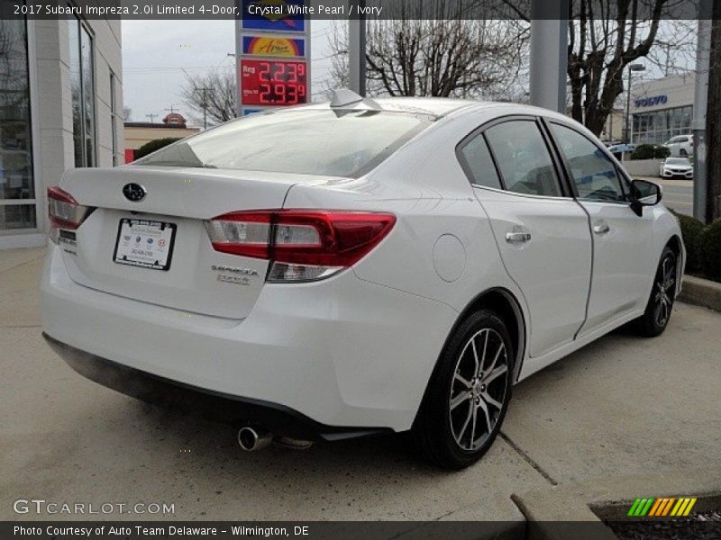 Crystal White Pearl / Ivory 2017 Subaru Impreza 2.0i Limited 4-Door