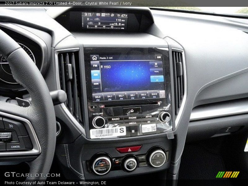 Controls of 2017 Impreza 2.0i Limited 4-Door