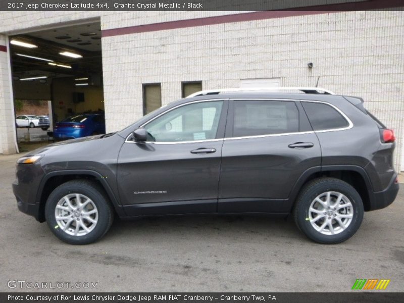 Granite Crystal Metallic / Black 2017 Jeep Cherokee Latitude 4x4