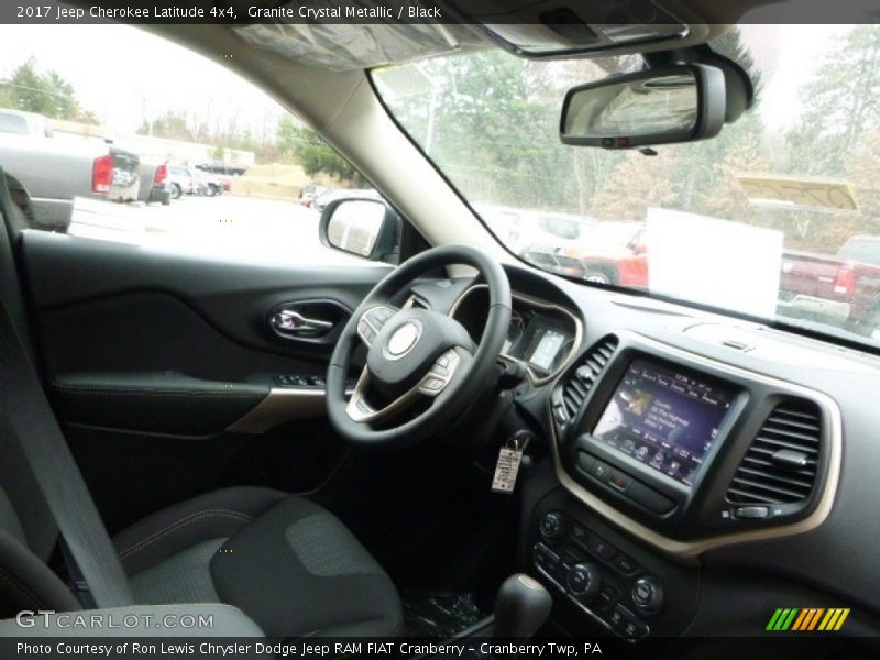 Granite Crystal Metallic / Black 2017 Jeep Cherokee Latitude 4x4