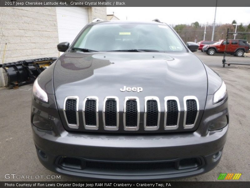 Granite Crystal Metallic / Black 2017 Jeep Cherokee Latitude 4x4