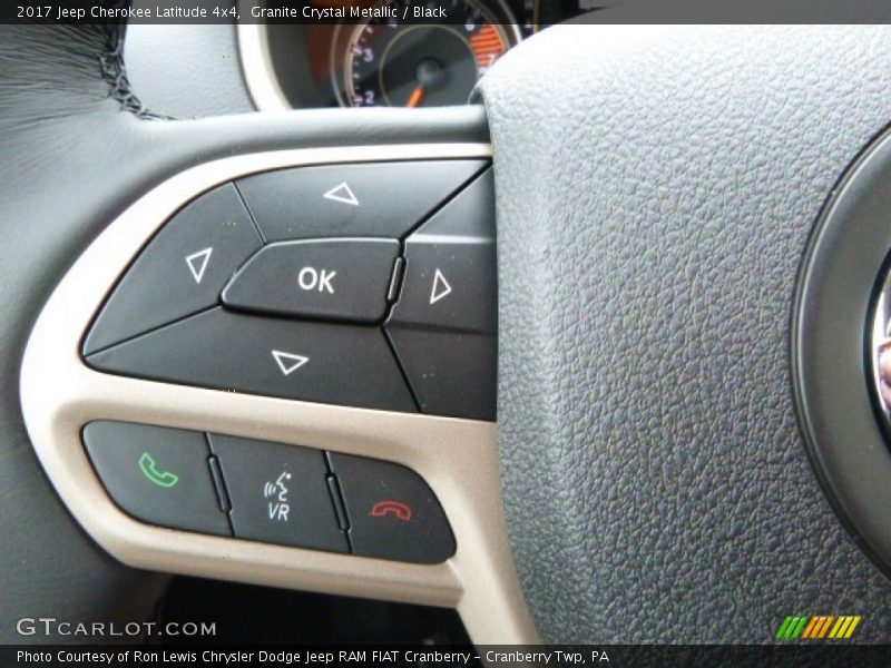 Granite Crystal Metallic / Black 2017 Jeep Cherokee Latitude 4x4