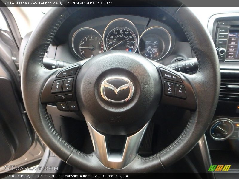 Liquid Silver Metallic / Black 2014 Mazda CX-5 Touring AWD