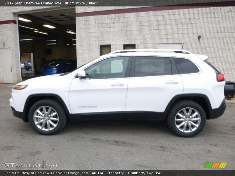 Bright White / Black 2017 Jeep Cherokee Limited 4x4