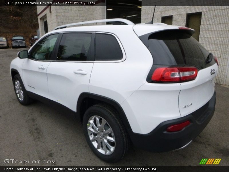 Bright White / Black 2017 Jeep Cherokee Limited 4x4