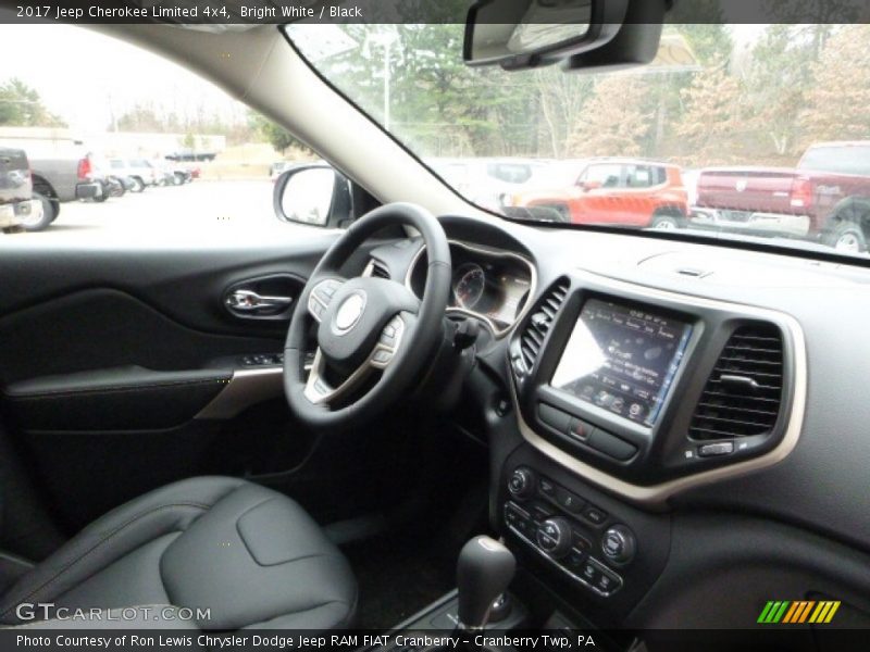 Bright White / Black 2017 Jeep Cherokee Limited 4x4