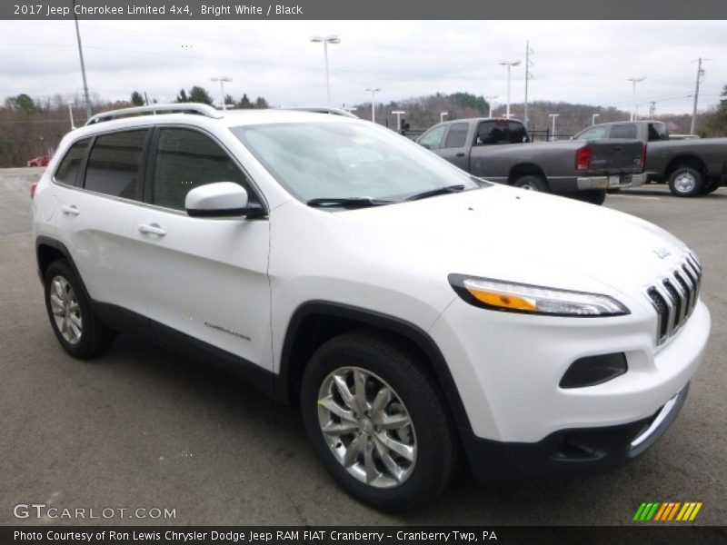 Bright White / Black 2017 Jeep Cherokee Limited 4x4