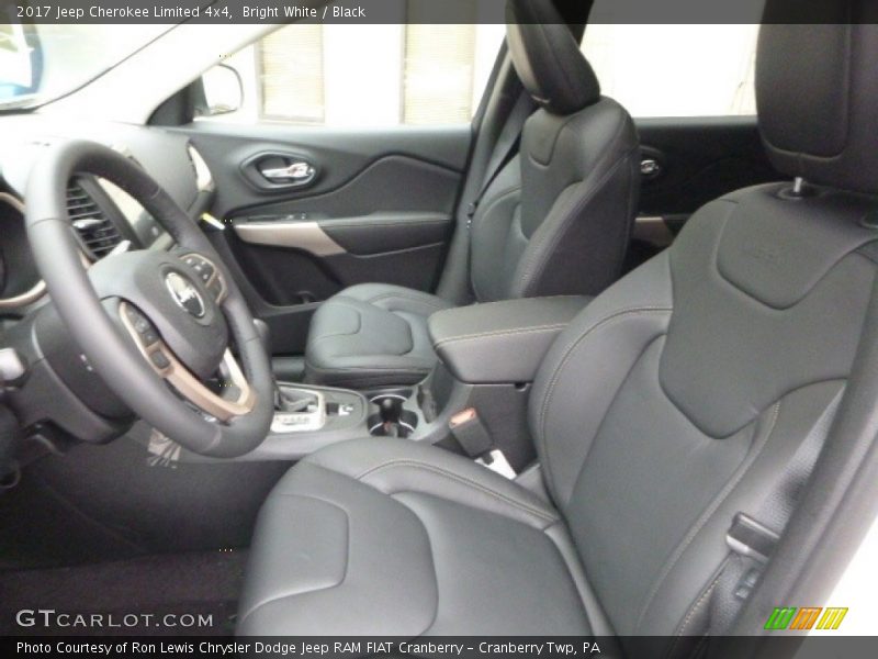 Bright White / Black 2017 Jeep Cherokee Limited 4x4