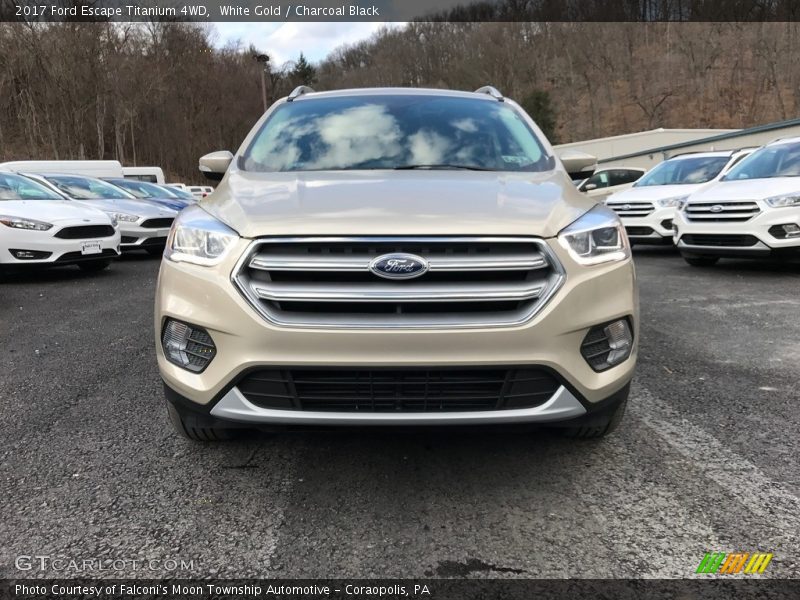 White Gold / Charcoal Black 2017 Ford Escape Titanium 4WD