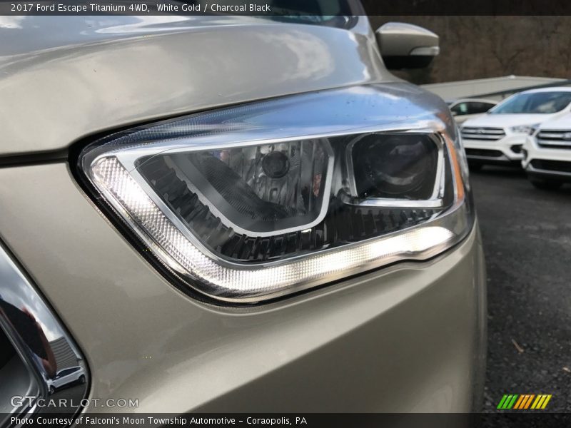 White Gold / Charcoal Black 2017 Ford Escape Titanium 4WD