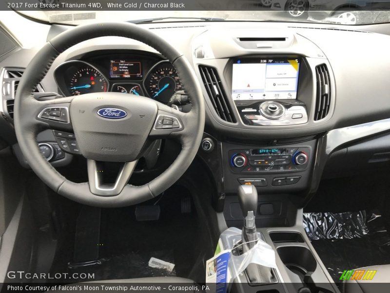 White Gold / Charcoal Black 2017 Ford Escape Titanium 4WD