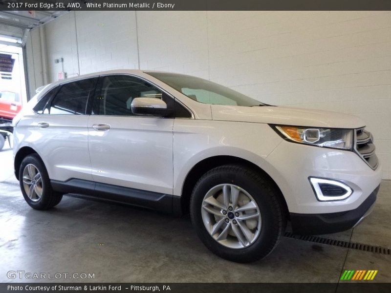 White Platinum Metallic / Ebony 2017 Ford Edge SEL AWD