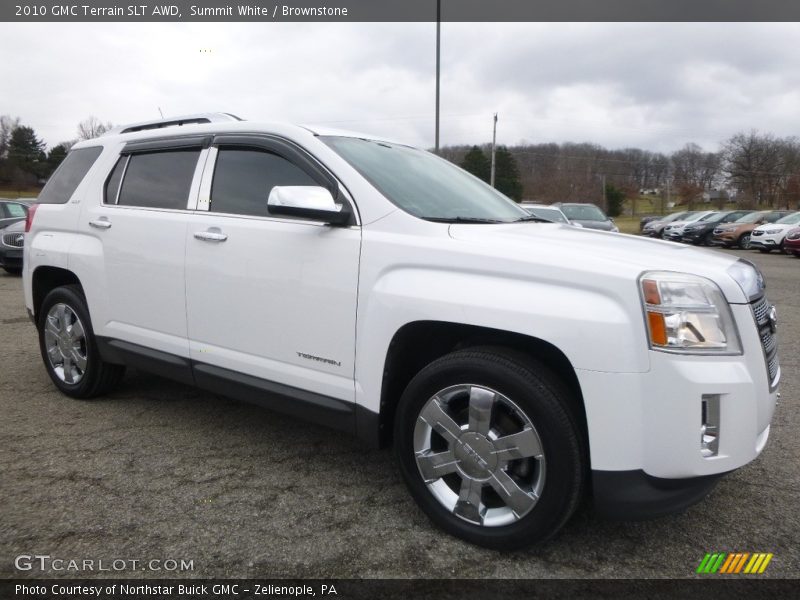 Summit White / Brownstone 2010 GMC Terrain SLT AWD