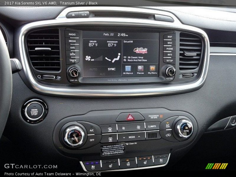 Titanium Silver / Black 2017 Kia Sorento SXL V6 AWD