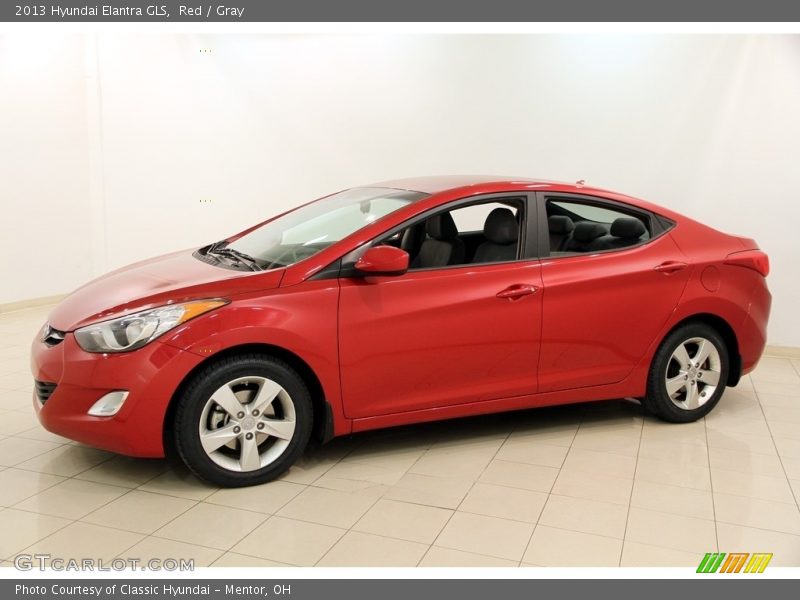 Red / Gray 2013 Hyundai Elantra GLS