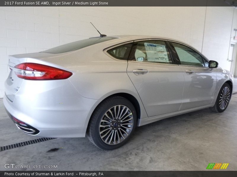 Ingot Silver / Medium Light Stone 2017 Ford Fusion SE AWD