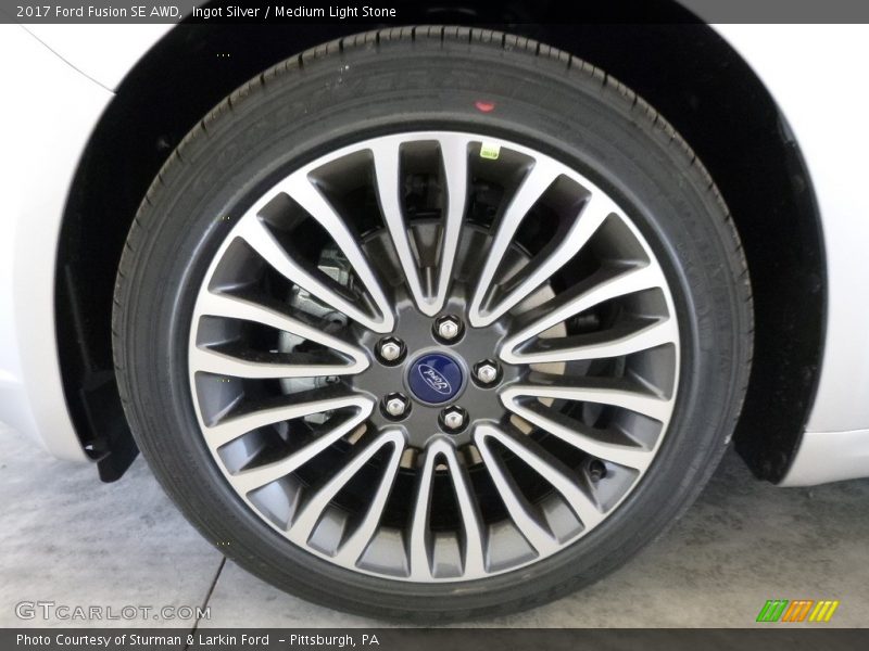Ingot Silver / Medium Light Stone 2017 Ford Fusion SE AWD