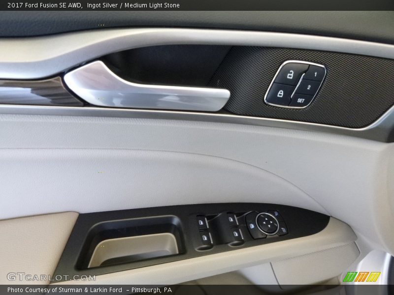 Ingot Silver / Medium Light Stone 2017 Ford Fusion SE AWD