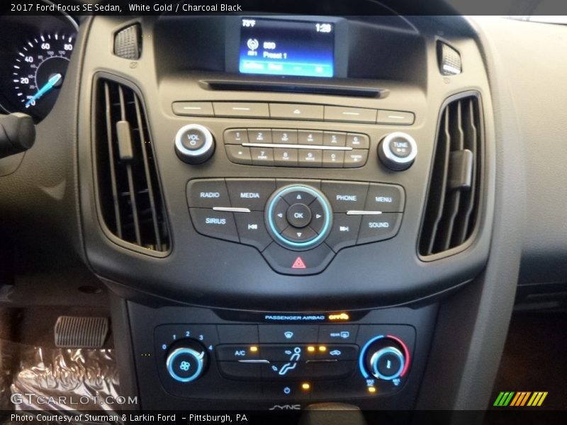 White Gold / Charcoal Black 2017 Ford Focus SE Sedan
