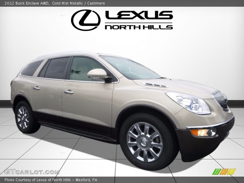 Gold Mist Metallic / Cashmere 2012 Buick Enclave AWD
