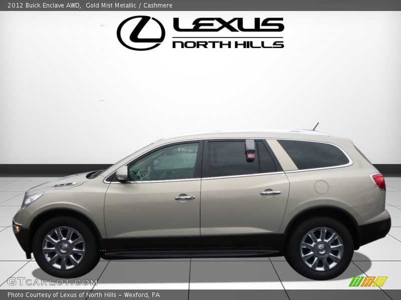 Gold Mist Metallic / Cashmere 2012 Buick Enclave AWD