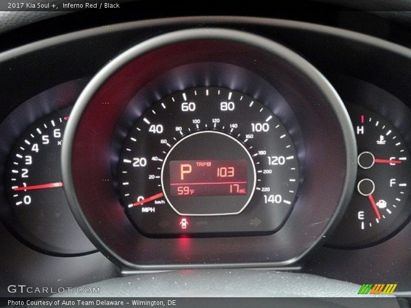 Inferno Red / Black 2017 Kia Soul +