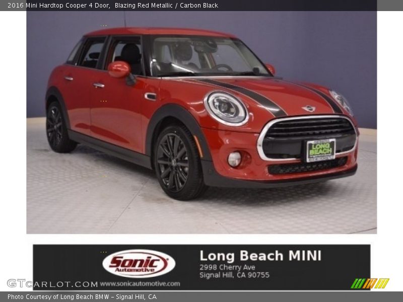 Blazing Red Metallic / Carbon Black 2016 Mini Hardtop Cooper 4 Door